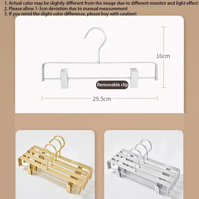 solid-matte-goldsilver-skirts-pants-hangers-light-luxury-clothes-wardrobe-trouser-rack-with-clips-besontique-home-44918 - Besontique Home