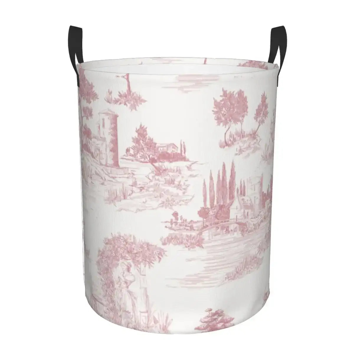 toile-de-jouy-patterns-laundry-basket-foldable-french-motif-decorative-organizer-besontique-home-59038 - Besontique Home