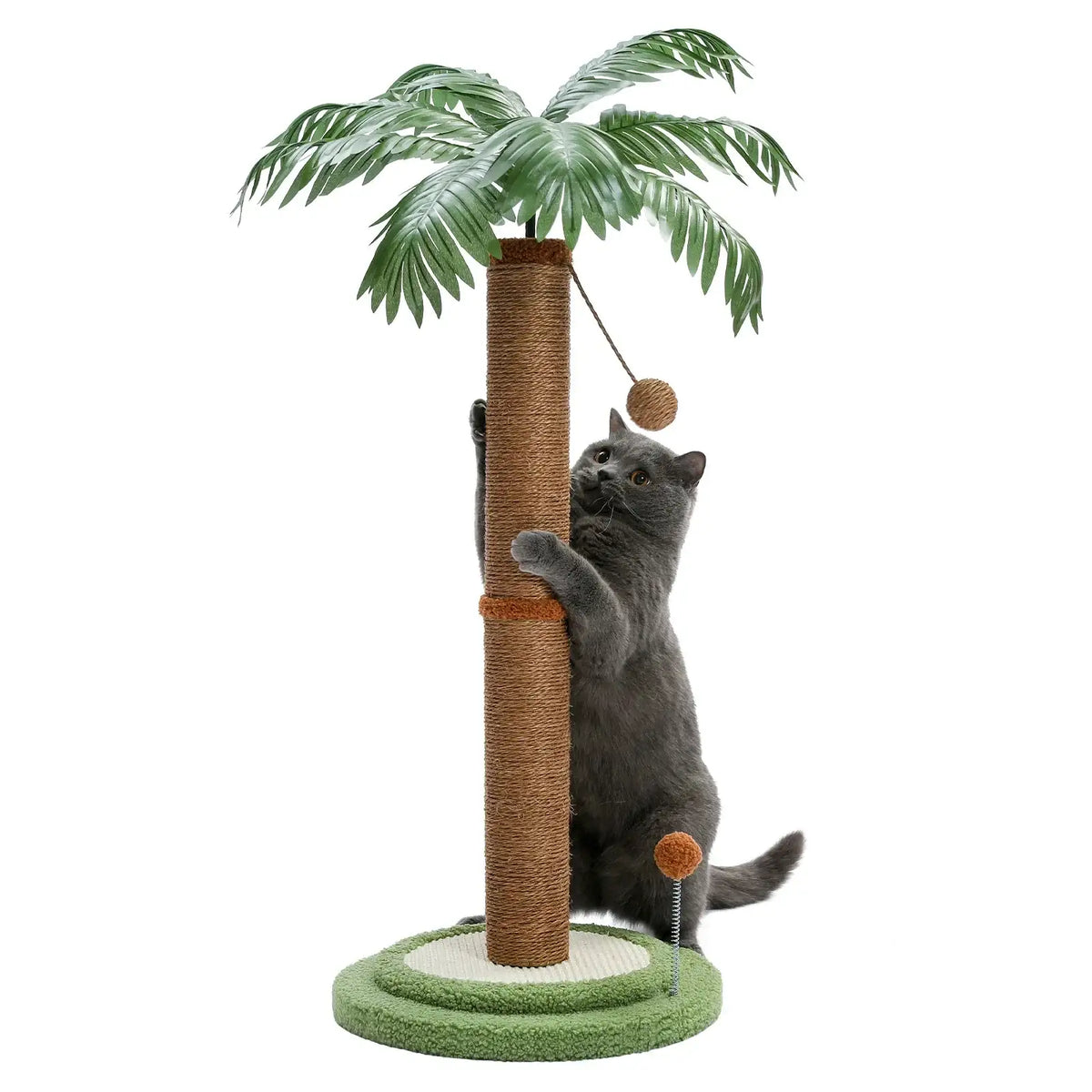 tropical-tree-sisal-cat-scratching-post-with-hangling-ball-or-pet-friendly-cat-scratcher-toy-furniture-besontique-home-62729 - Besontique Home