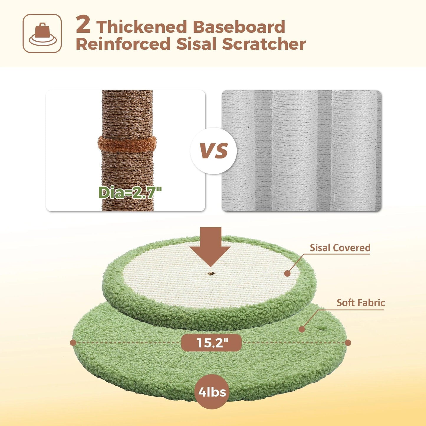 Tropical Tree Sisal Cat Scratching Post with Hangling Ball | Pet-Friendly Cat Scratcher Toy Furniture - Besontique Home