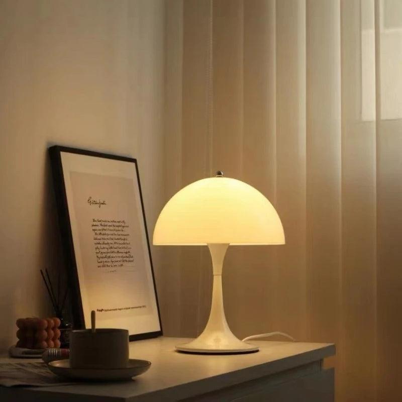 Vintage Design Mushroom Shaped Table Lamp Light (White / Black / Gold / Silver) - Besontique Home