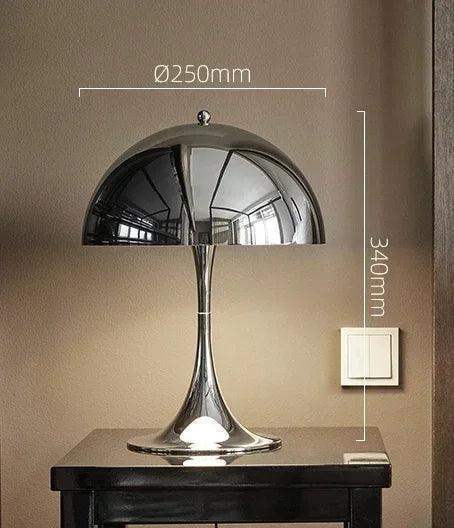 vintage-design-mushroom-shaped-table-lamp-light-white-black-gold-silver-besontique-home-18104 - Besontique Home
