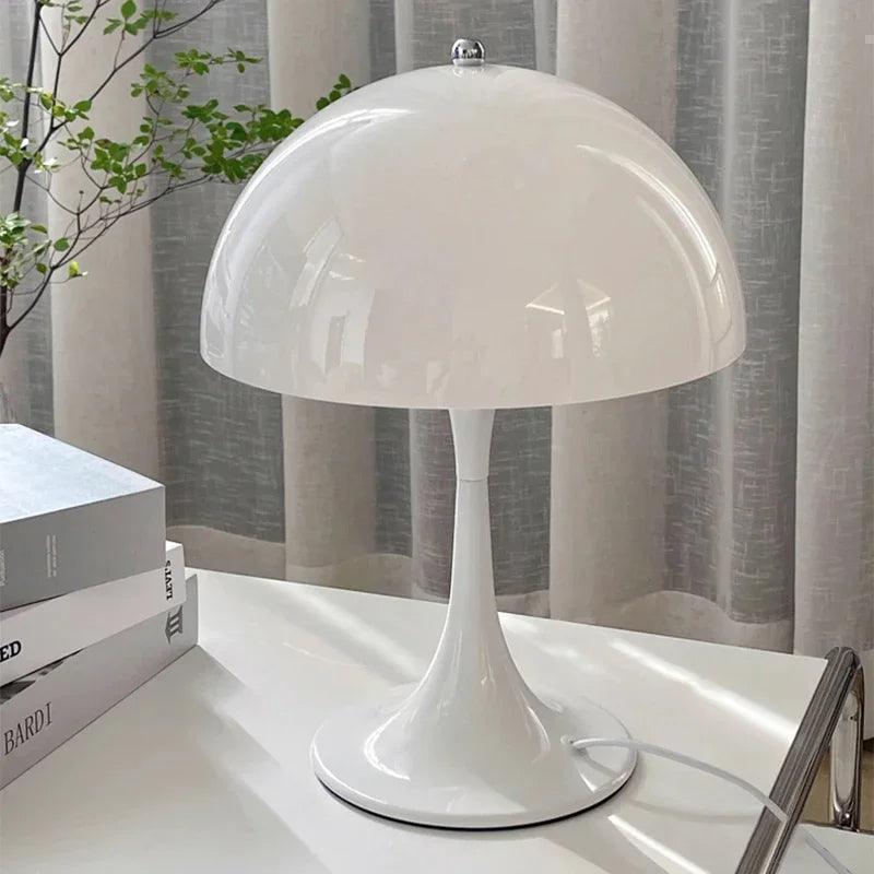 Vintage Design Mushroom Shaped Table Lamp Light (White / Black / Gold / Silver) - Besontique Home