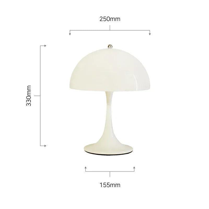 Vintage Design Mushroom Shaped Table Lamp Light (White / Black / Gold / Silver) - Besontique Home