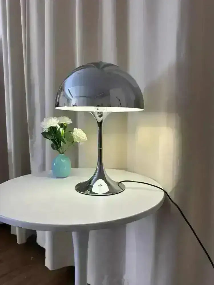 vintage-design-mushroom-shaped-table-lamp-light-white-black-gold-silver-besontique-home-42407 - Besontique Home