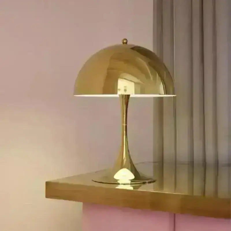 vintage-design-mushroom-shaped-table-lamp-light-white-black-gold-silver-besontique-home-46328 - Besontique Home