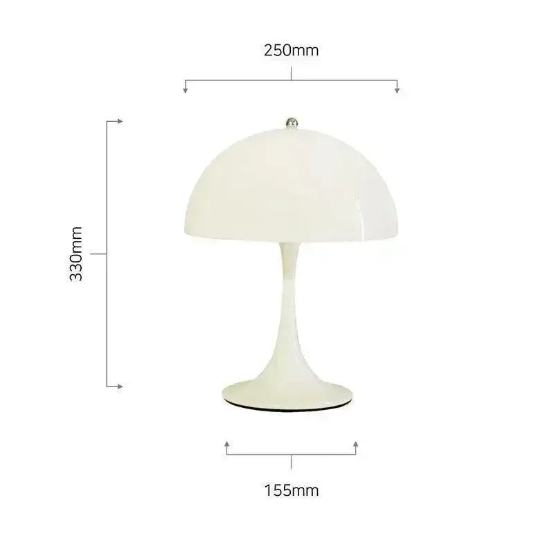 Vintage Design Mushroom Shaped Table Lamp Light (White / Black / Gold / Silver) - Besontique Home