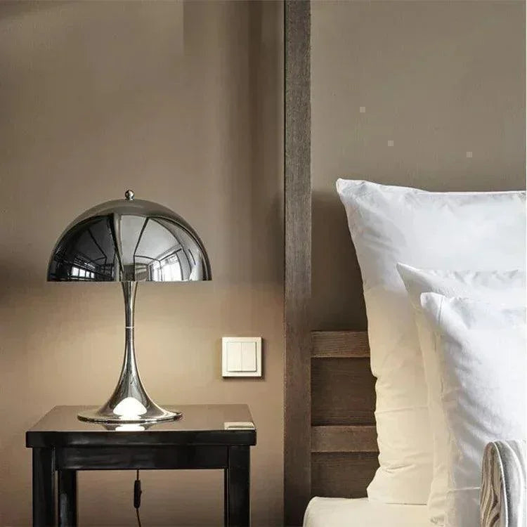 Vintage Design Mushroom Shaped Table Lamp Light (White / Black / Gold / Silver) - Besontique Home