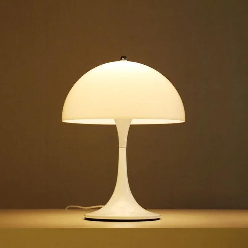 Vintage Design Mushroom Shaped Table Lamp Light (White / Black / Gold / Silver) - Besontique Home