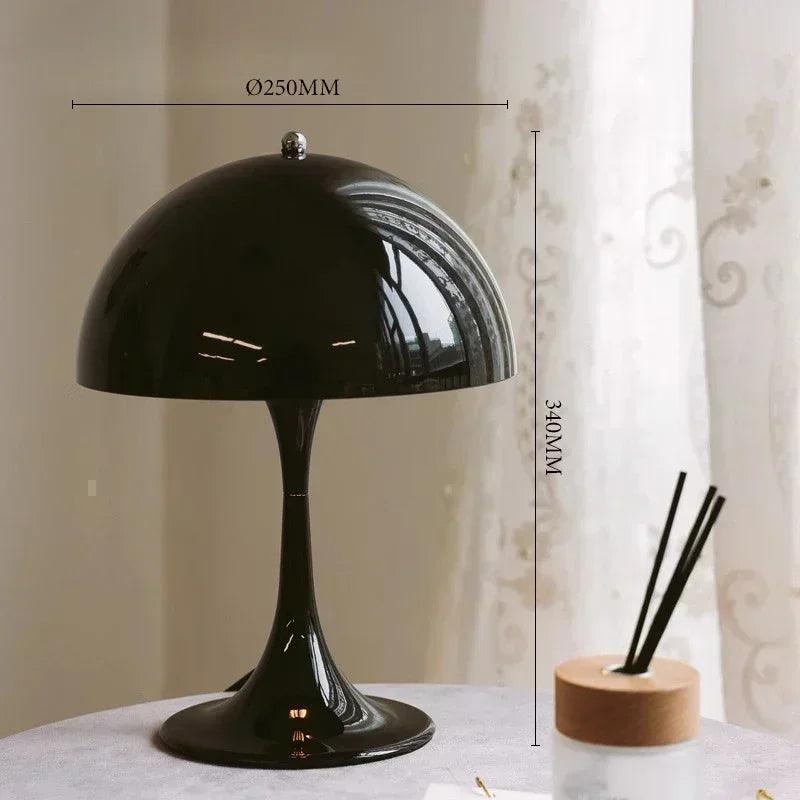 Vintage Design Mushroom Shaped Table Lamp Light (White / Black / Gold / Silver) - Besontique Home