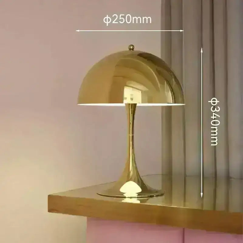 vintage-design-mushroom-shaped-table-lamp-light-white-black-gold-silver-besontique-home-79949 - Besontique Home