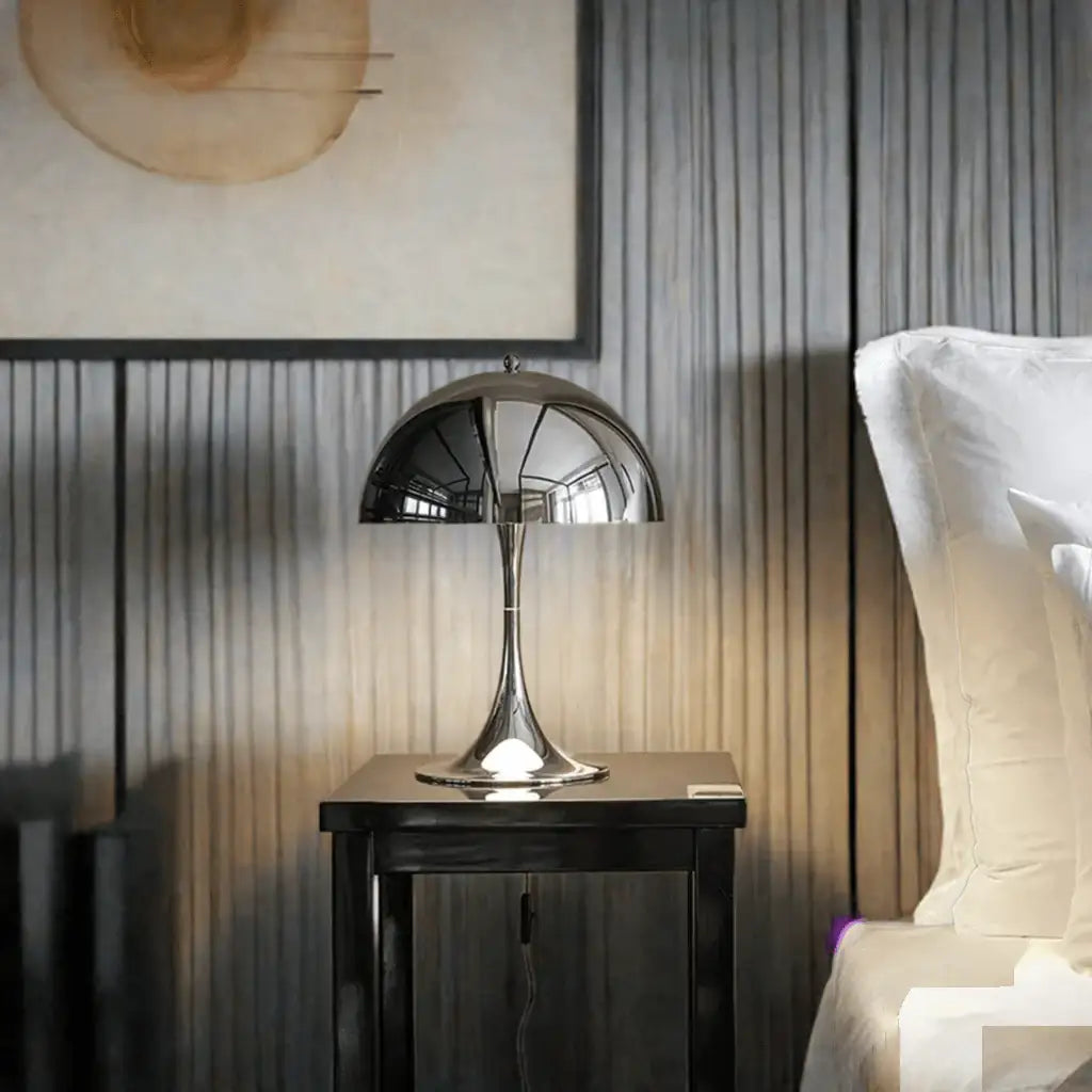 Vintage Design Mushroom Shaped Table Lamp Light (White / Black / Gold / Silver) - Besontique Home