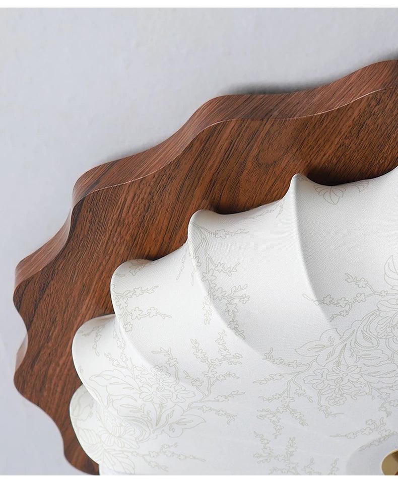Vintage Fabric Art Ceiling Light │ Japandi Style Chandelier Hanging Lamp - Besontique Home