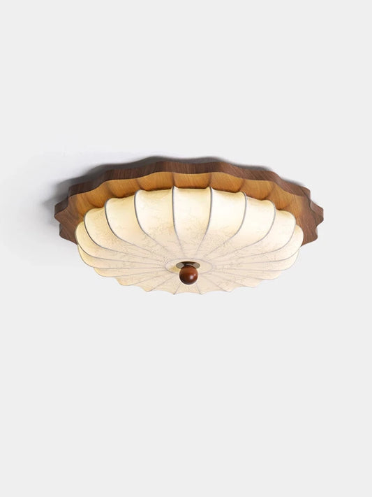 Vintage Fabric Art Ceiling Light │ Japandi Style Chandelier Hanging Lamp - Besontique Home