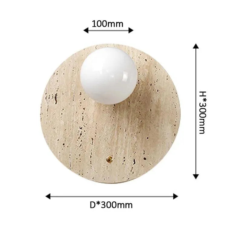 Vintage Natural Cave Stone Wall Lighting │ Modern Japanese Style LED Indoor Wall Mounted Lamp Light - Besontique Home