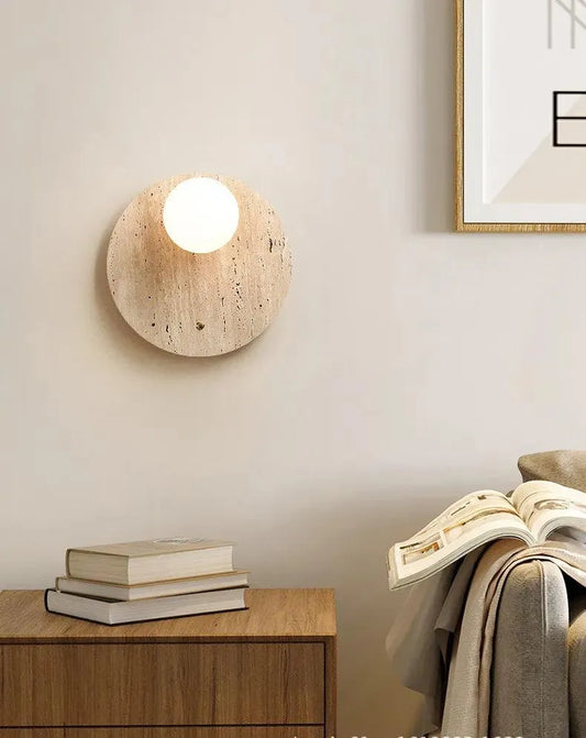 Vintage Natural Cave Stone Wall Lighting │ Modern Japanese Style LED Indoor Wall Mounted Lamp Light - Besontique Home