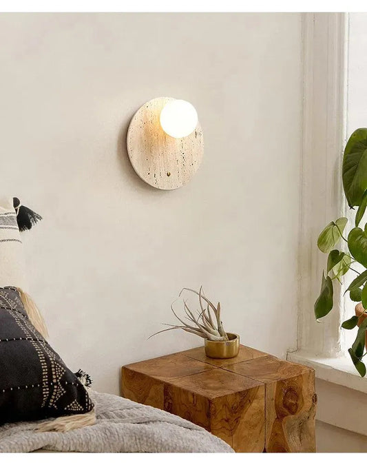 Vintage Natural Cave Stone Wall Lighting │ Modern Japanese Style LED Indoor Wall Mounted Lamp Light - Besontique Home