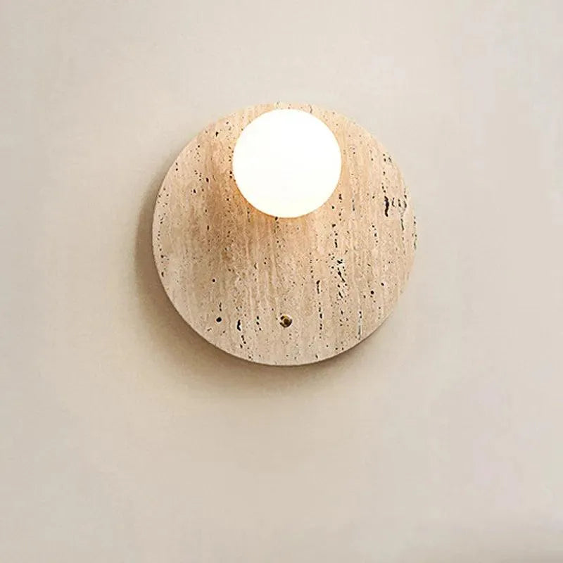Vintage Natural Cave Stone Wall Lighting │ Modern Japanese Style LED Indoor Wall Mounted Lamp Light - Besontique Home