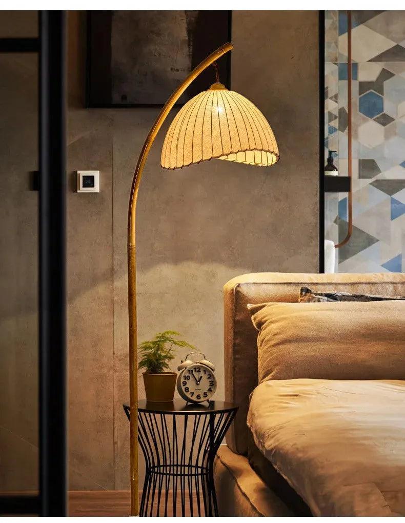 Vintage Retro style Bamboo Tall Floor Lamp - Besontique Home