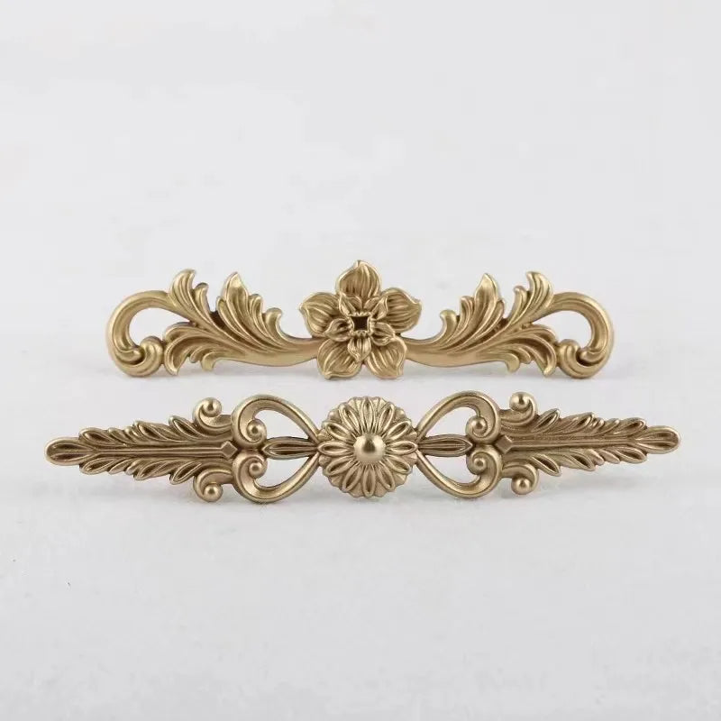 Vintage Style Gold Brass Furniture Door Knob │ French European Kitchen Handles - Besontique Home