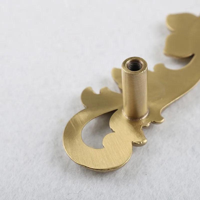 Vintage Style Gold Brass Furniture Door Knob │ French European Kitchen Handles - Besontique Home