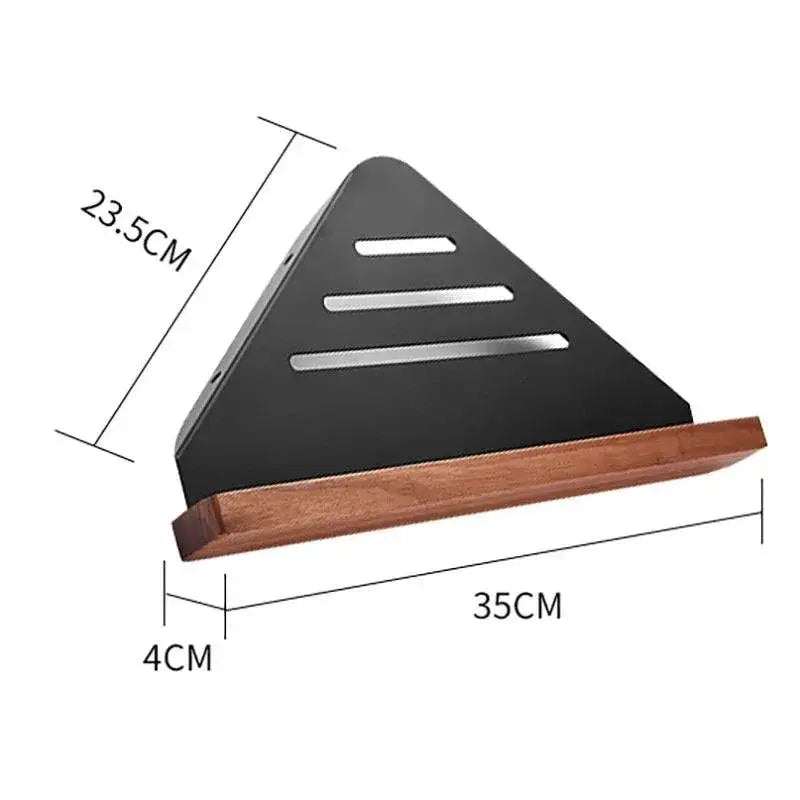 walnut-wood-wall-mounted-corner-storage-rack-blackwhite-modern-bathroom-triangle-organizer-shelf-shelves-besontique-home-38689 - Besontique Home