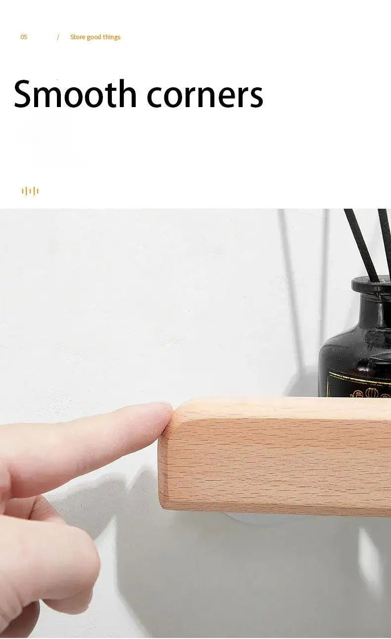 walnut-wood-wall-mounted-corner-storage-rack-blackwhite-modern-bathroom-triangle-organizer-shelf-shelves-besontique-home-48946 - Besontique Home