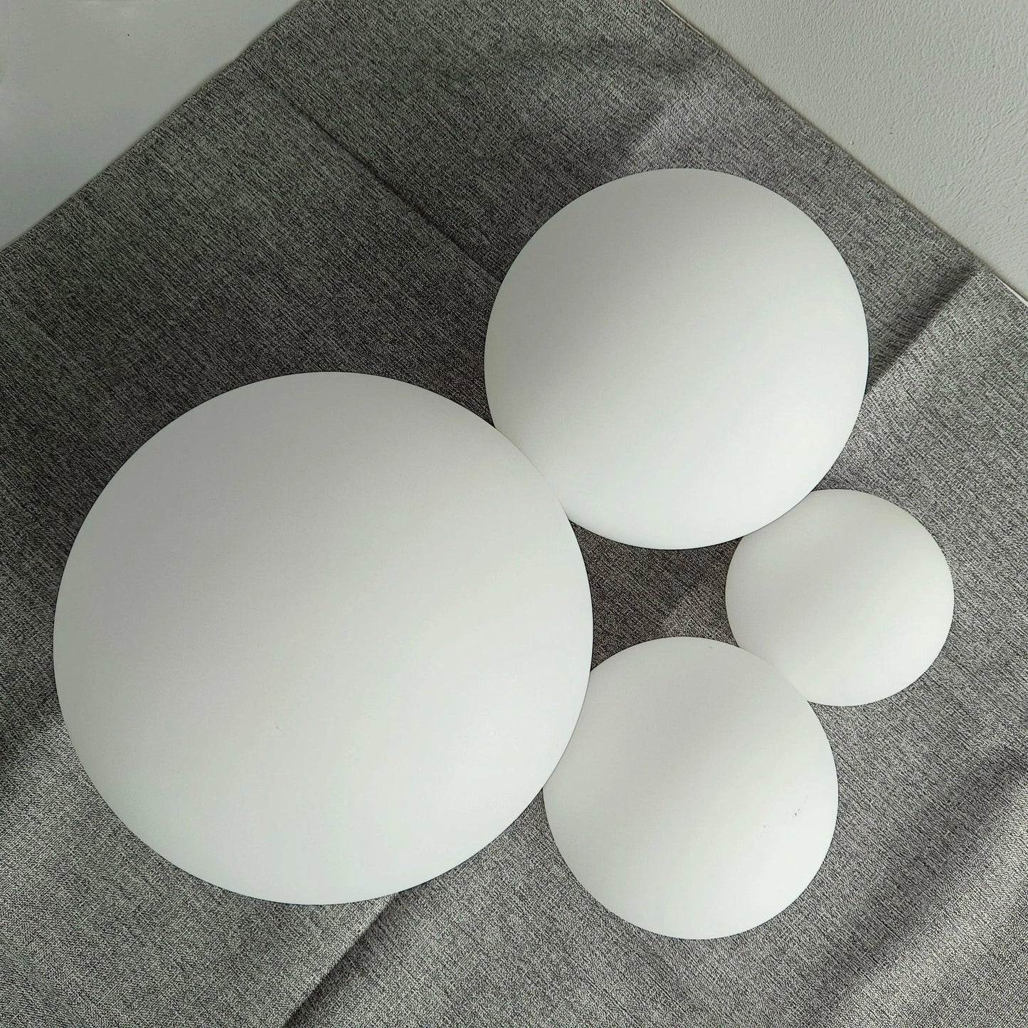 White Glass Ball Lamp Shade │ Milky Globe Lamp shades Fitting Light - Besontique Home