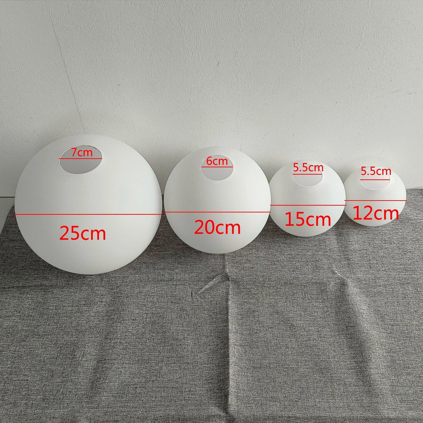 White Glass Ball Lamp Shade │ Milky Globe Lamp shades Fitting Light - Besontique Home