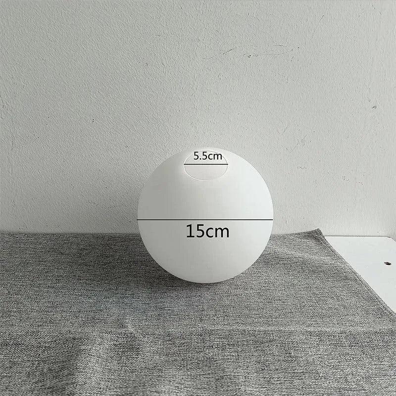 White Glass Ball Lamp Shade │ Milky Globe Lamp shades Fitting Light - Besontique Home