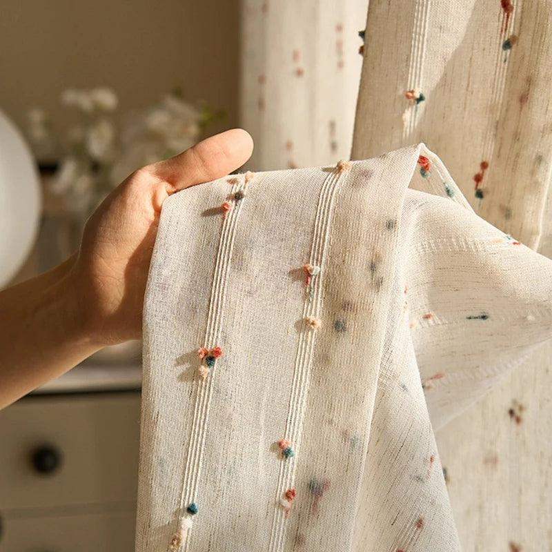 white-linen-cute-vintage-translucent-curtain-tulle-yarn-rainbow-embroidered-gauze-curtains-besontique-home-85947 - Besontique Home