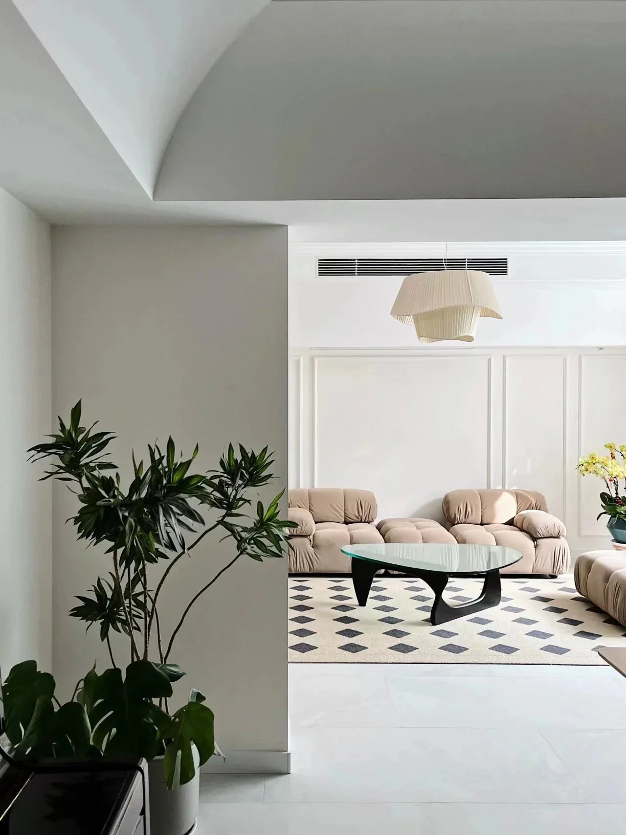 White Pendant Big Ceiling Lamp Light - Besontique Home