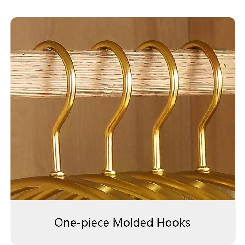 Wide Metal Gold & Silver Clothes Hanger │ Aluminum Alloy Wardrobe Organizer for Sweater Pants - Besontique Home