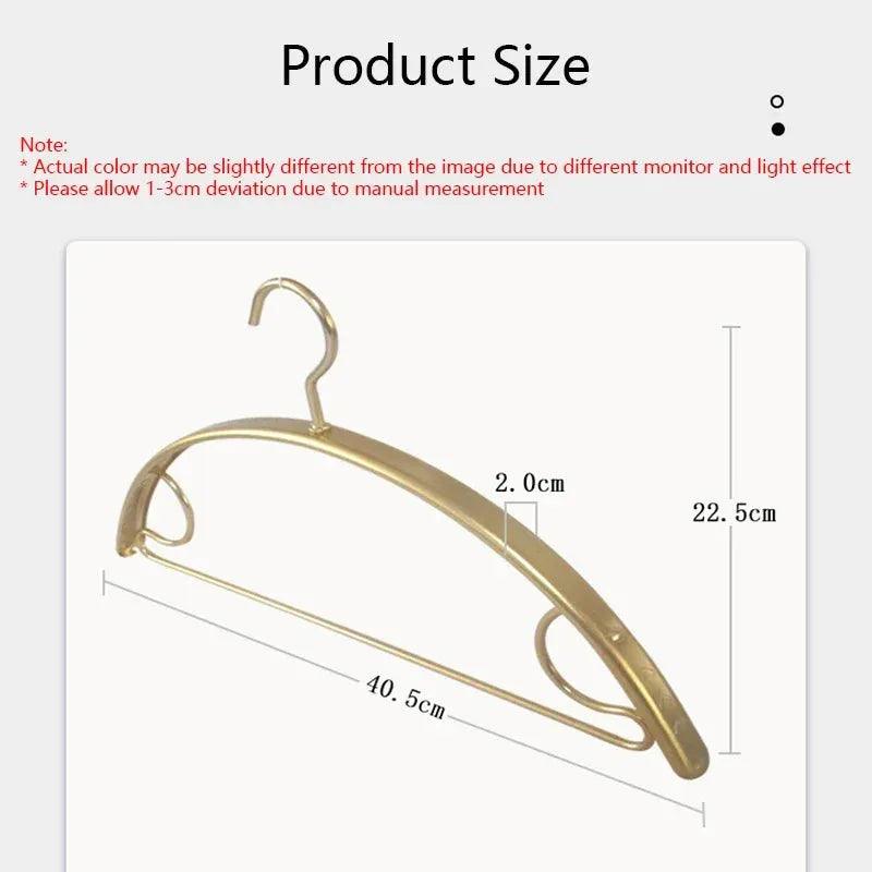 Wide Metal Gold & Silver Clothes Hanger │ Aluminum Alloy Wardrobe Organizer for Sweater Pants - Besontique Home