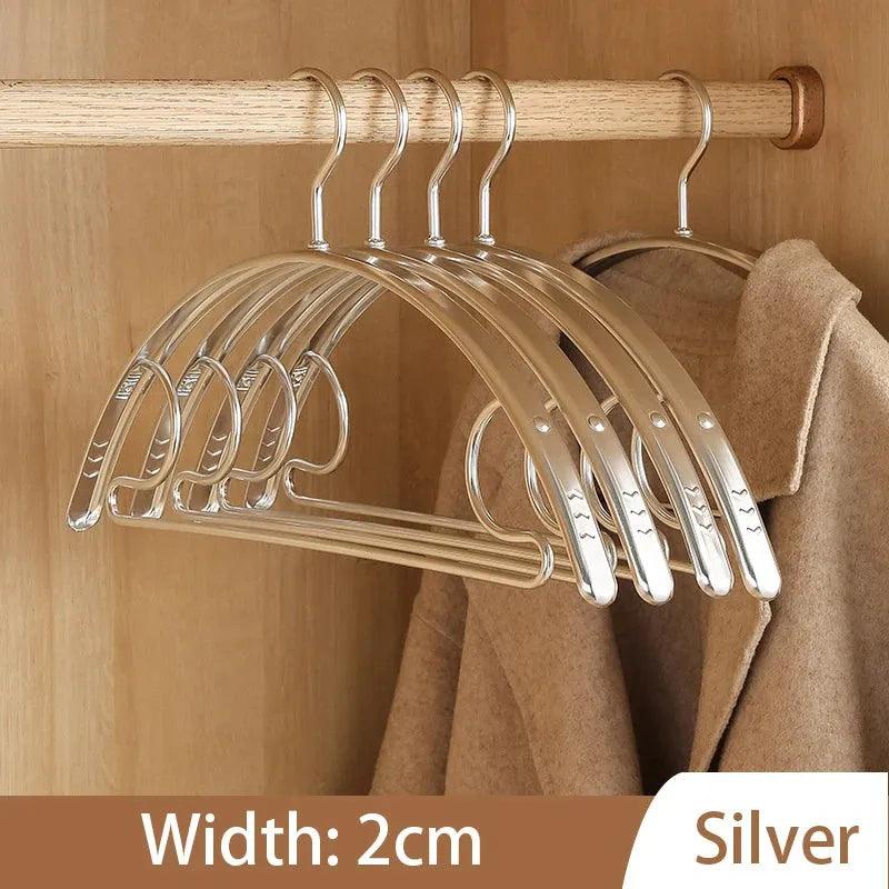 Wide Metal Gold & Silver Clothes Hanger │ Aluminum Alloy Wardrobe Organizer for Sweater Pants - Besontique Home