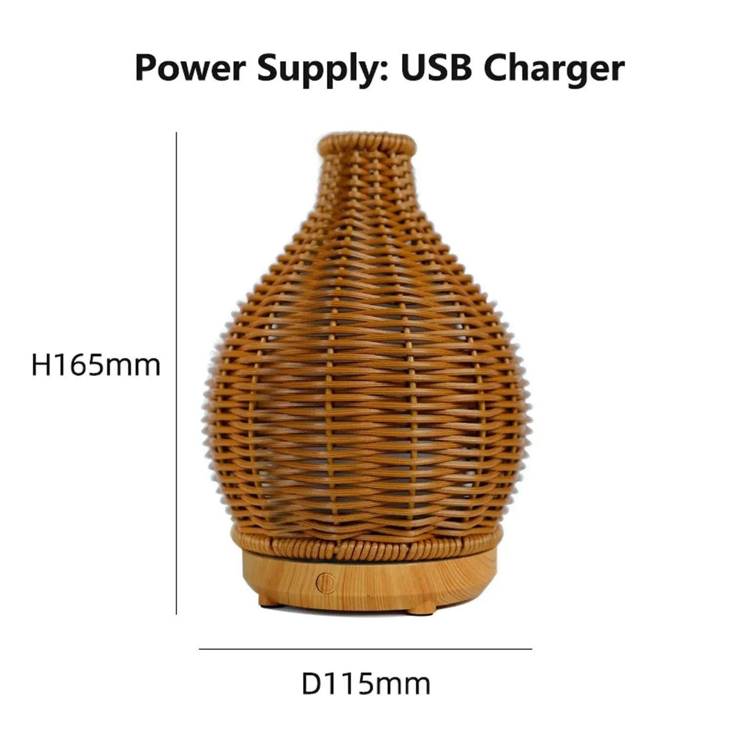 Wood Ratten Vase Shape Humidifier - Besontique Home