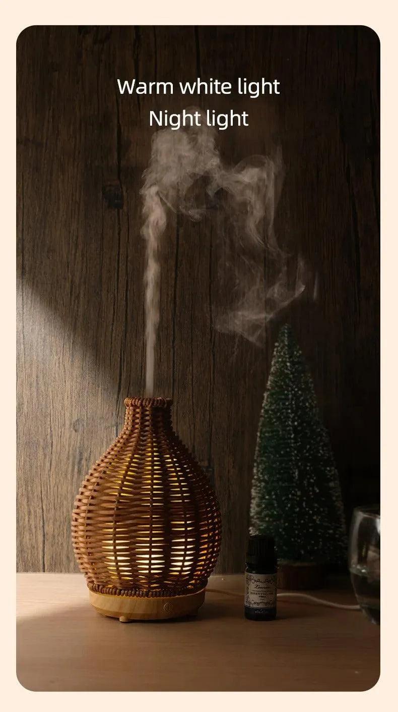 Wood Ratten Vase Shape Humidifier - Besontique Home