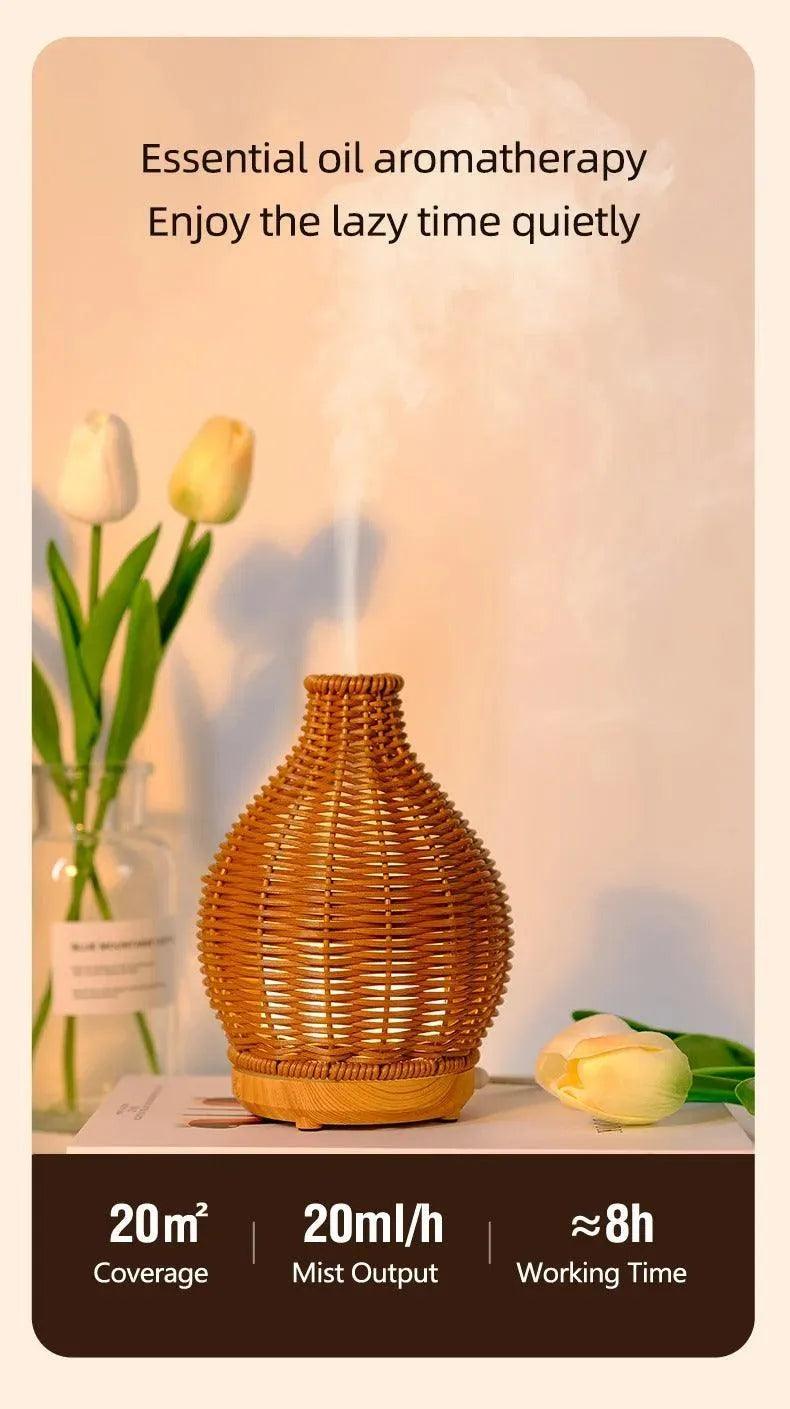 Wood Ratten Vase Shape Humidifier - Besontique Home