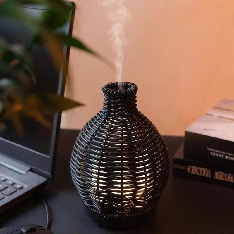 Wood Ratten Vase Shape Humidifier - Besontique Home