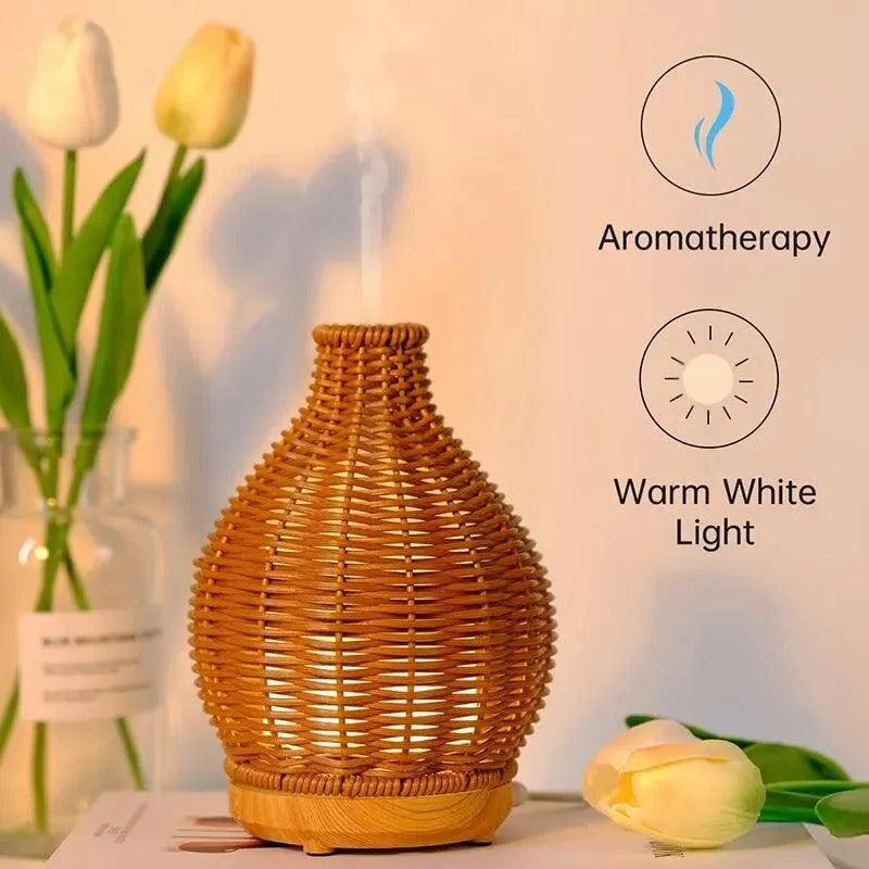 Wood Ratten Vase Shape Humidifier - Besontique Home
