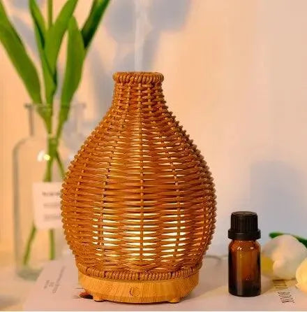 Wood Ratten Vase Shape Humidifier - Besontique Home
