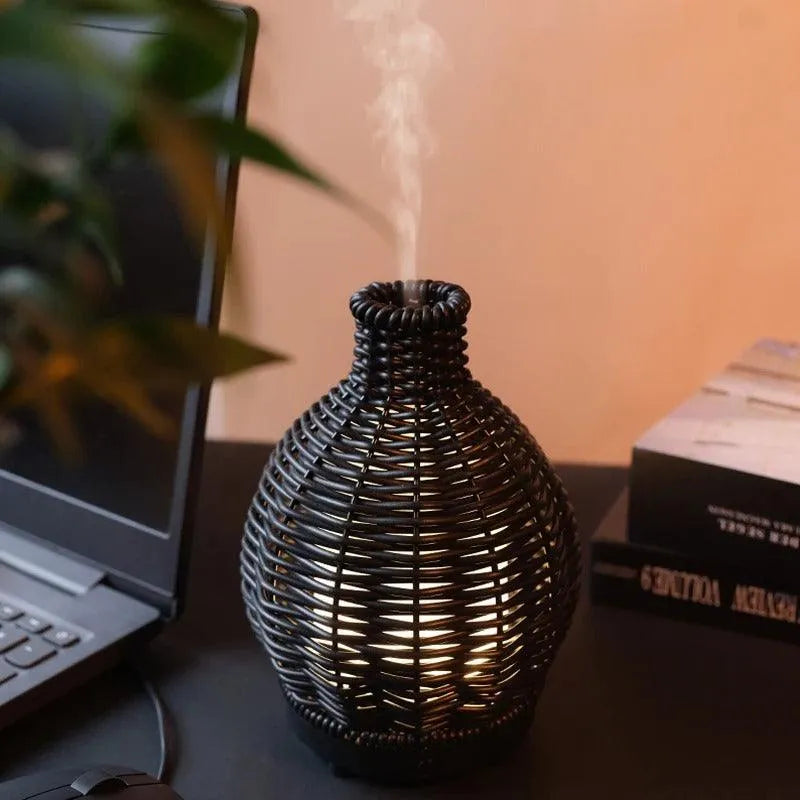 Wood Ratten Vase Shape Humidifier - Besontique Home
