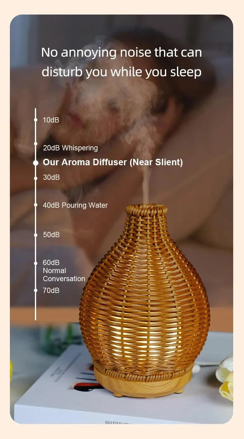 Wood Ratten Vase Shape Humidifier - Besontique Home