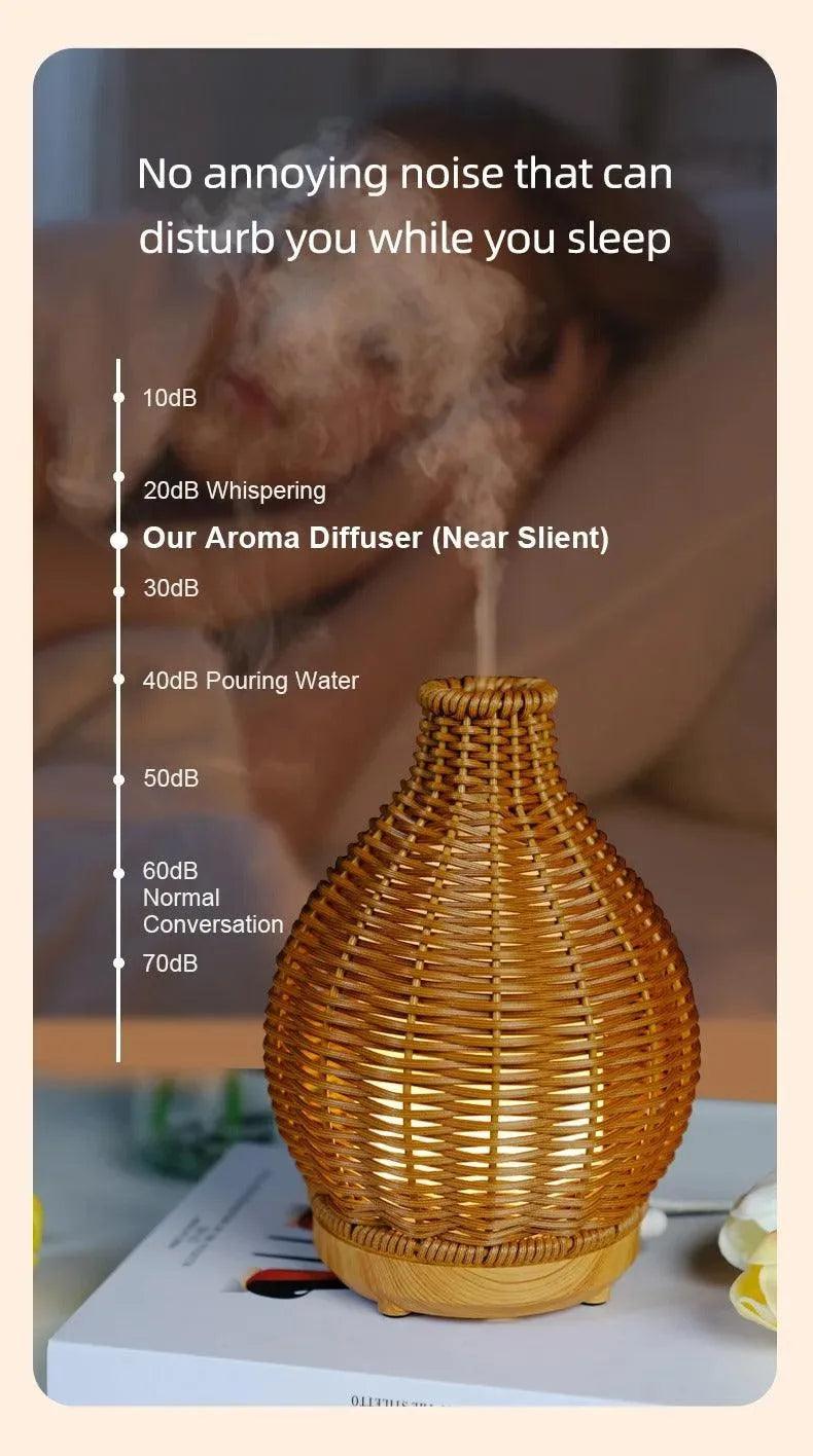 Wood Ratten Vase Shape Humidifier - Besontique Home