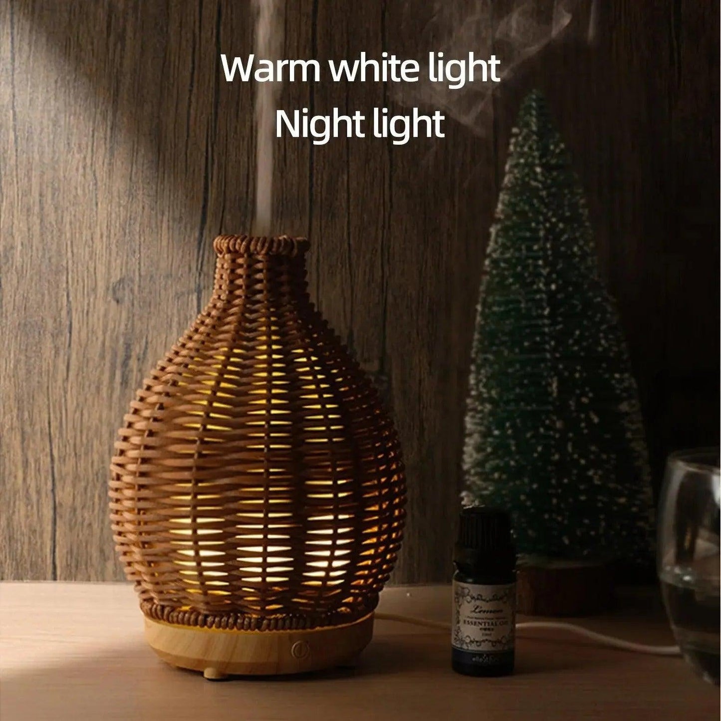 Wood Ratten Vase Shape Humidifier - Besontique Home