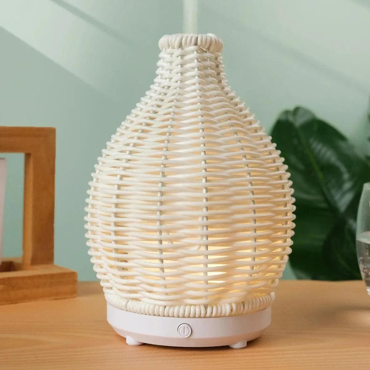 Wood Ratten Vase Shape Humidifier - Besontique Home