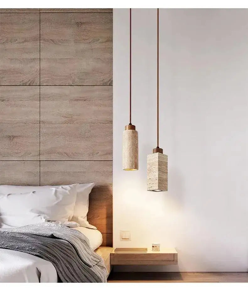 yellow-travertine-marble-ceiling-lamp-lighting-modern-pendant-chandeliers-hanging-light-besontique-home-26790 - Besontique Home