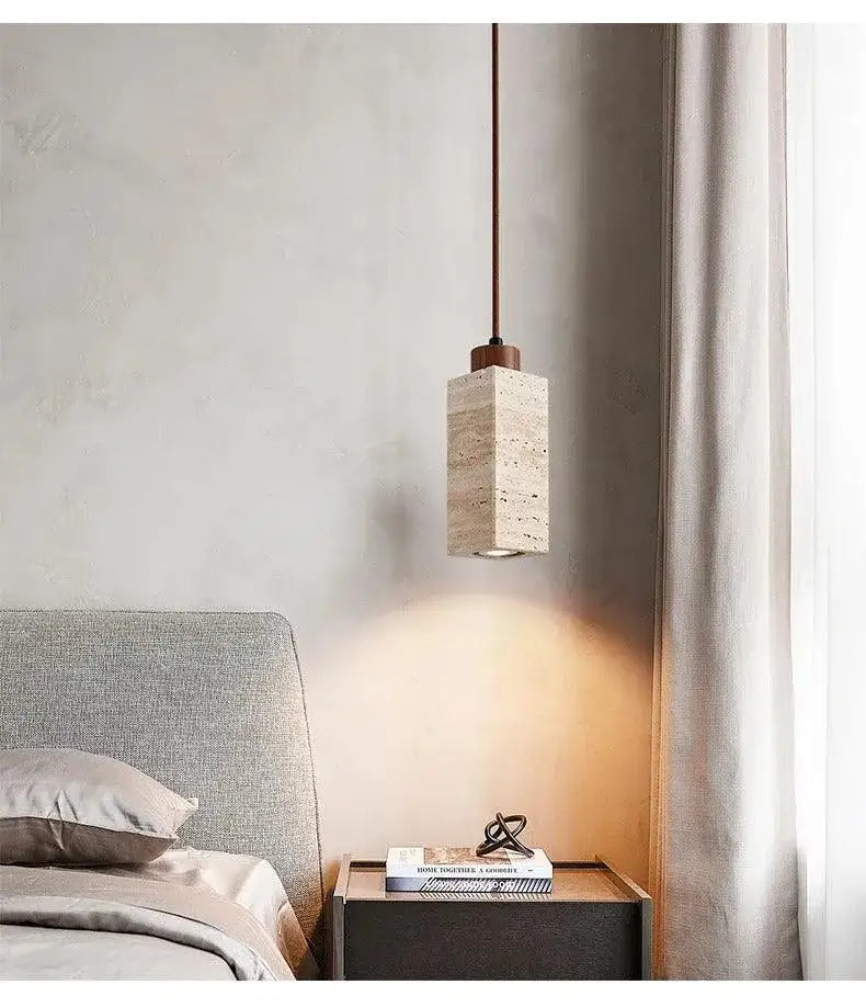 yellow-travertine-marble-ceiling-lamp-lighting-modern-pendant-chandeliers-hanging-light-besontique-home-95552 - Besontique Home