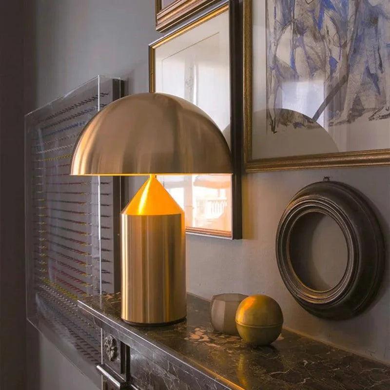 Modern Creative Mushroom Shaped Table Lamp (White / Black / Black and Gold / Gold) - Besontique Home