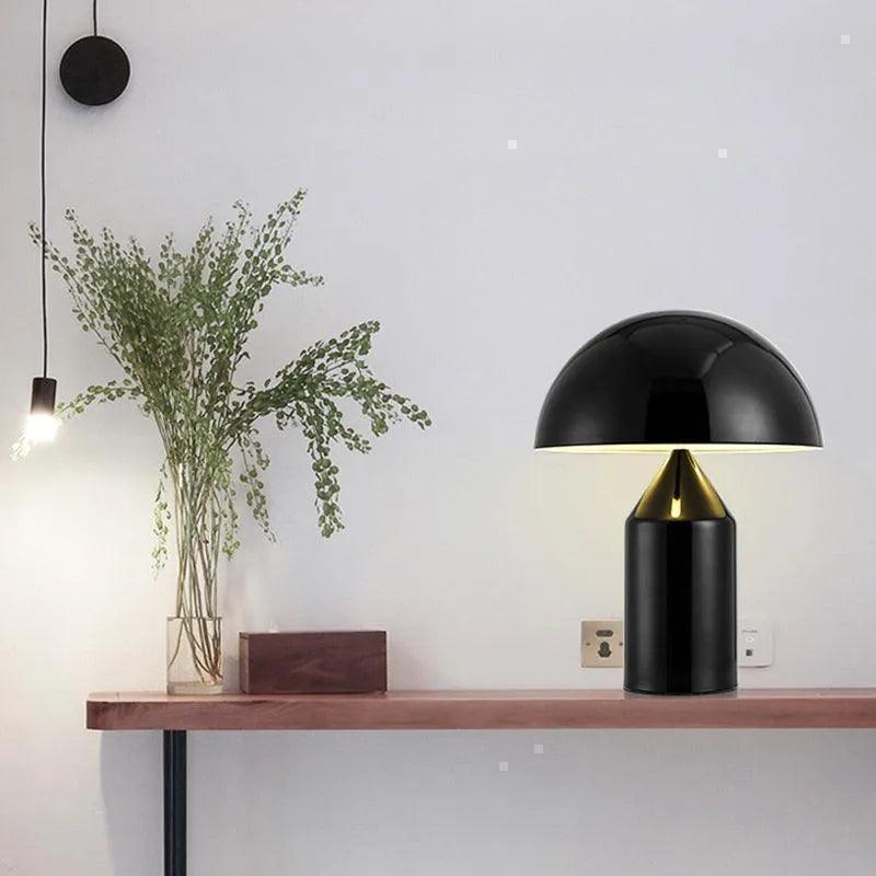 Modern Creative Mushroom Shaped Table Lamp (White / Black / Black and Gold / Gold) - Besontique Home